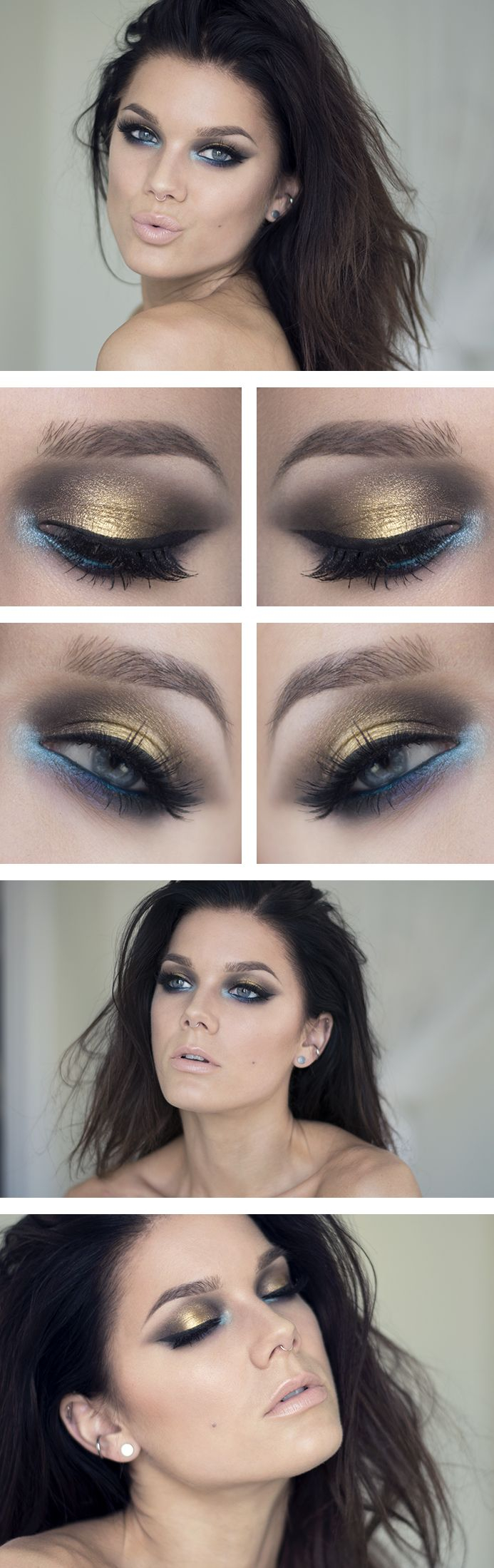 Golden Eye Makeup 12 Gorgeous Blue And Gold Eye Makeup Looks And Tutorials Pretty