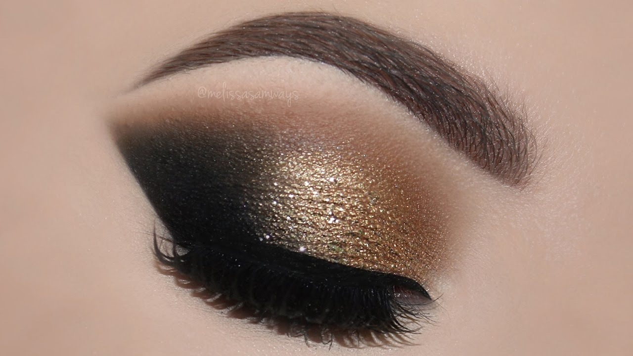 Golden Eye Makeup Gold Glam Cat Smokey Eyes Perfect Skin Makeup Tutorial