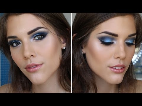 Homecoming Makeup Ideas Blue Eyes Prom Makeup Tutorial Blue Smokey Eyes Youtube