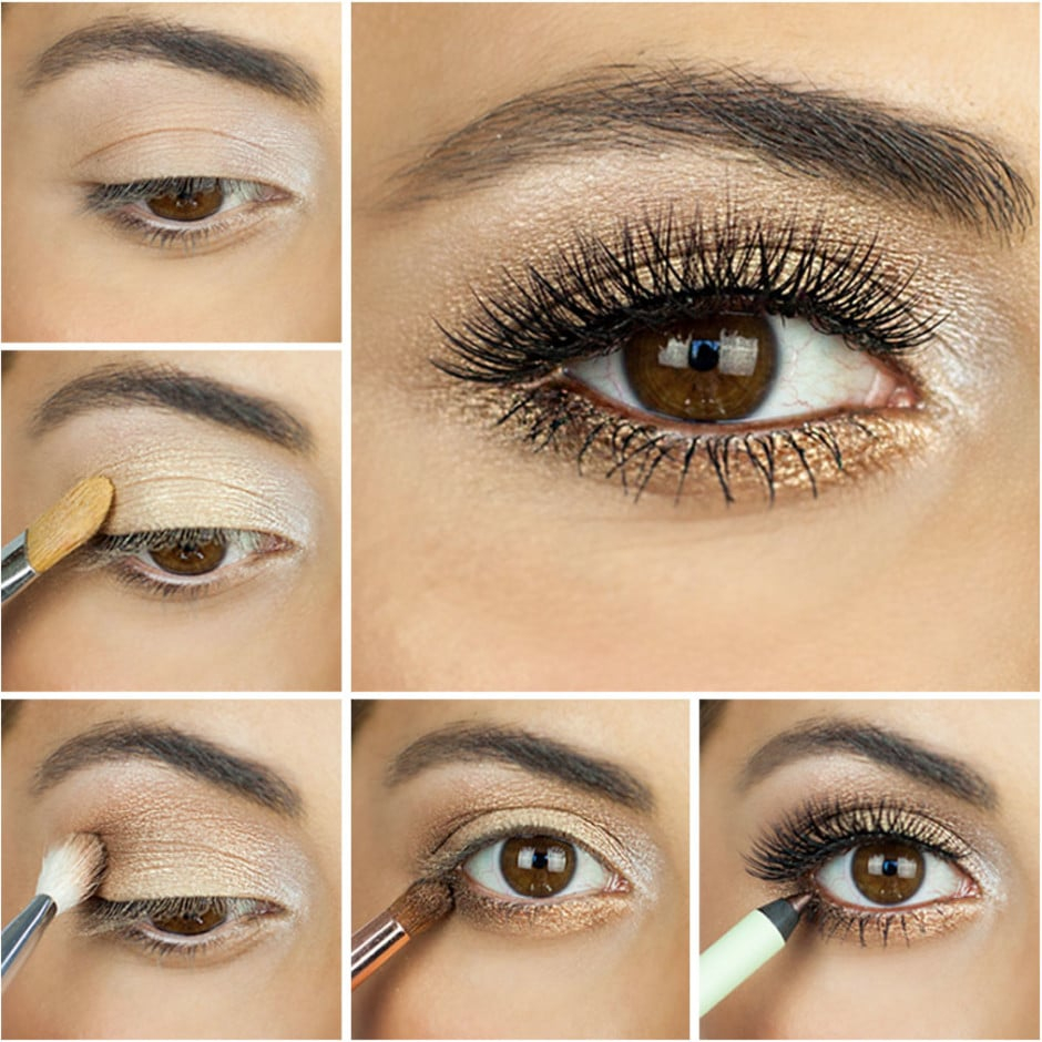 How To Do Classy Eye Makeup Gold Smokey Eye Makeup How To Popsugar Beauty Australia