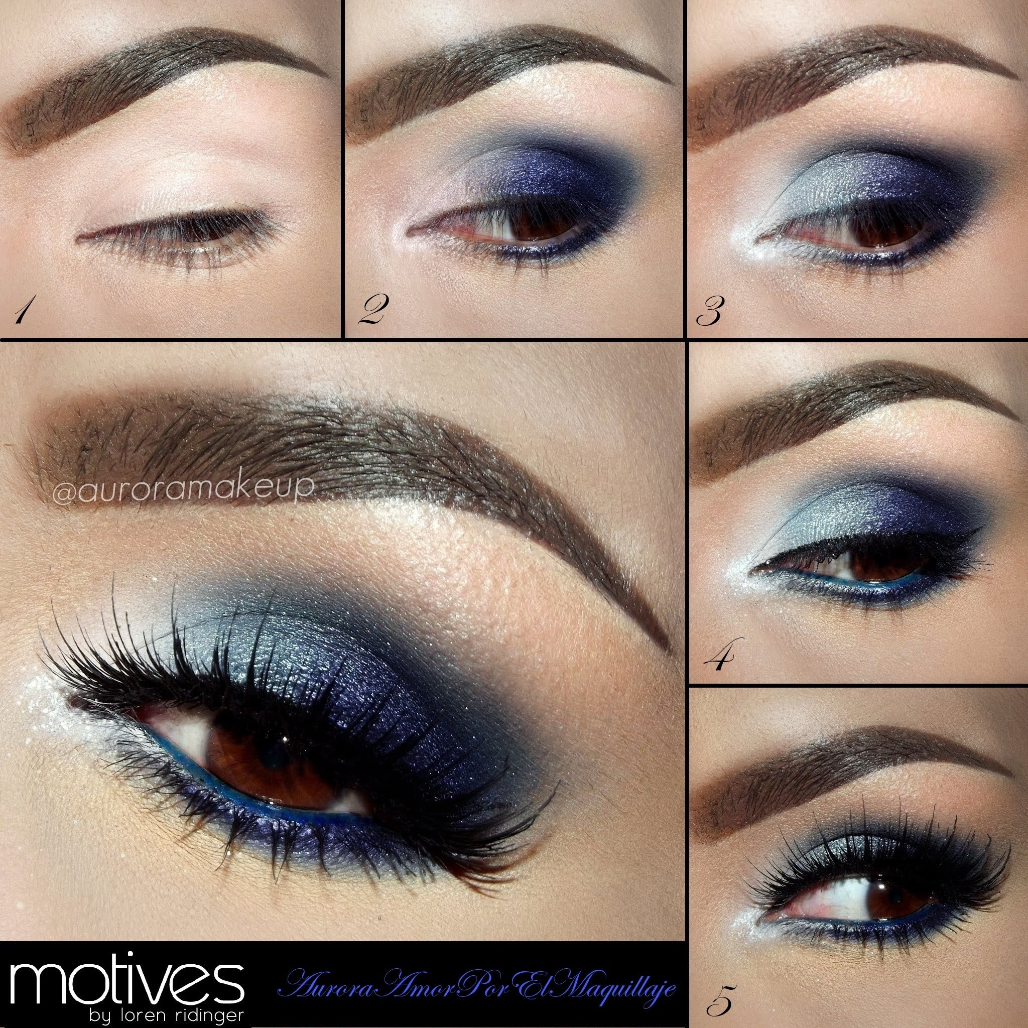 How To Do Eye Makeup For Brown Eyes Blue Eye Shadow For Brown Eyes Tutorial With Aurora Makeup And