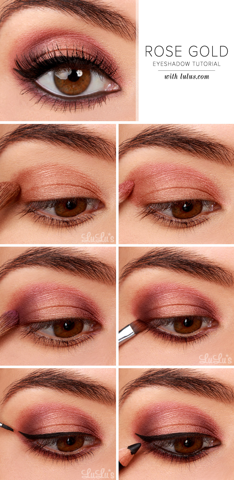 How To Do Perfect Eye Makeup Lulus How To Rose Gold Eyeshadow Tutorial Lulus Fashion Blog