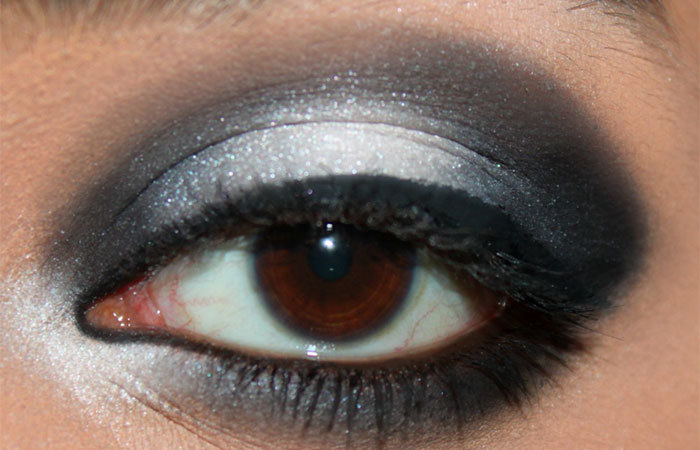 How To Take Pictures Of Your Eye Makeup Black And White Eye Makeup Step Step Tutorial With Pictures