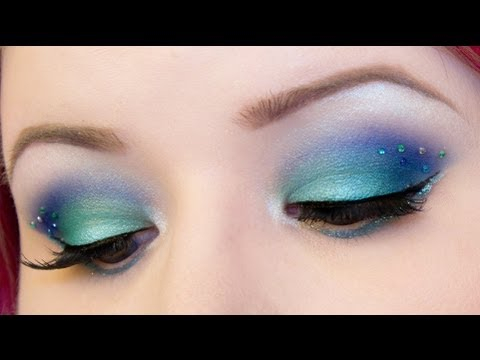 Little Mermaid Eye Makeup Mermaid Tail Inspired Makeup Tutorial Youtube