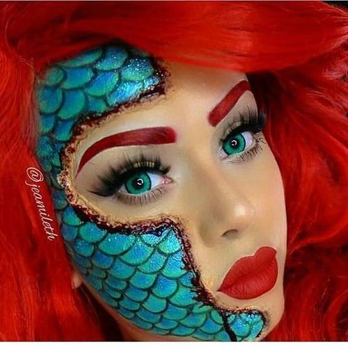 Little Mermaid Eye Makeup The Little Mermaid Sfx Makeup On We Heart It