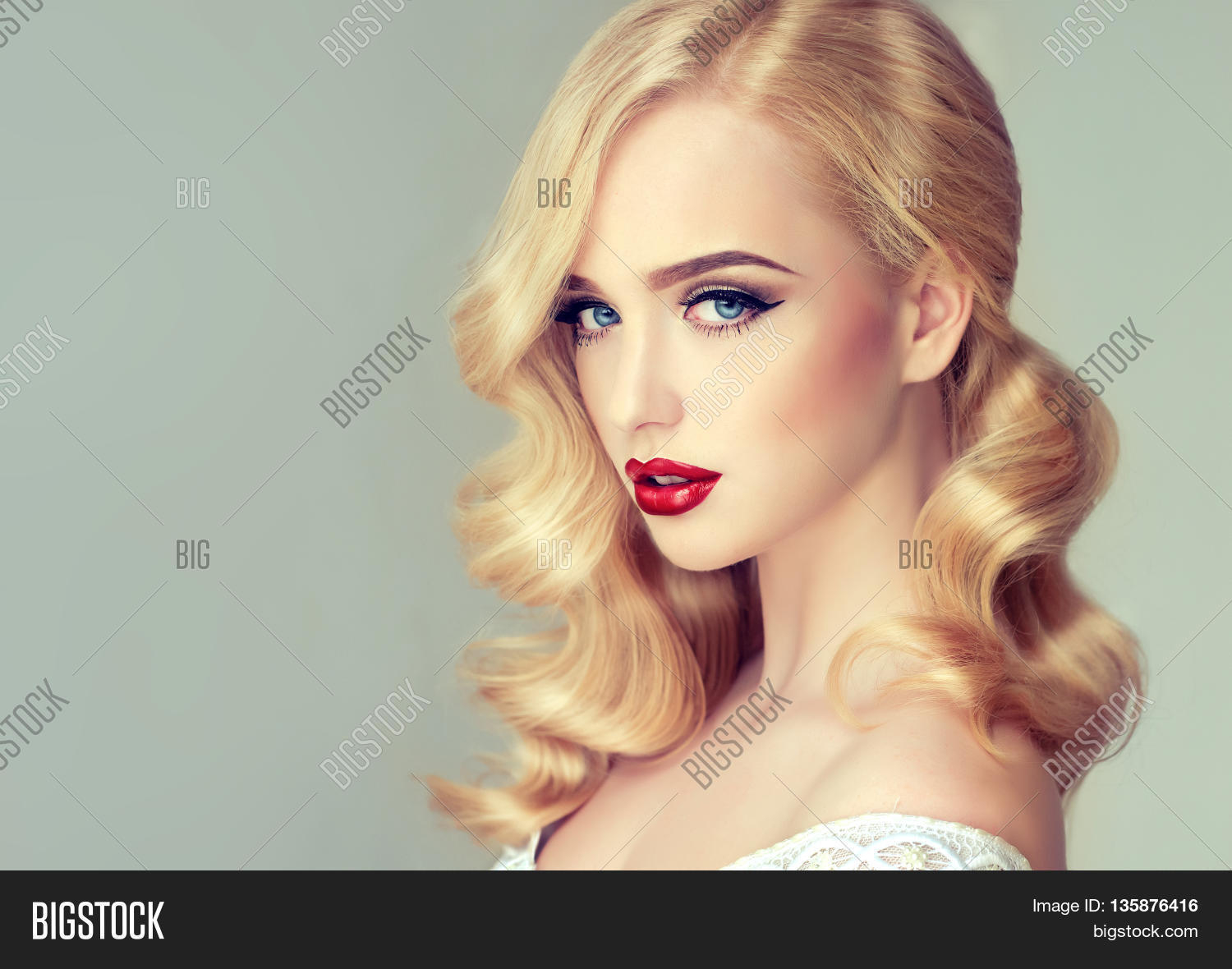 Makeup For Blue Eyes Blonde Hair Beautiful Blonde Girl Image Photo Free Trial Bigstock