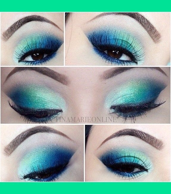Makeup For Greenish Blue Eyes Blue And Green Spring Makeup Tina Marie Cs Tinamarieonline