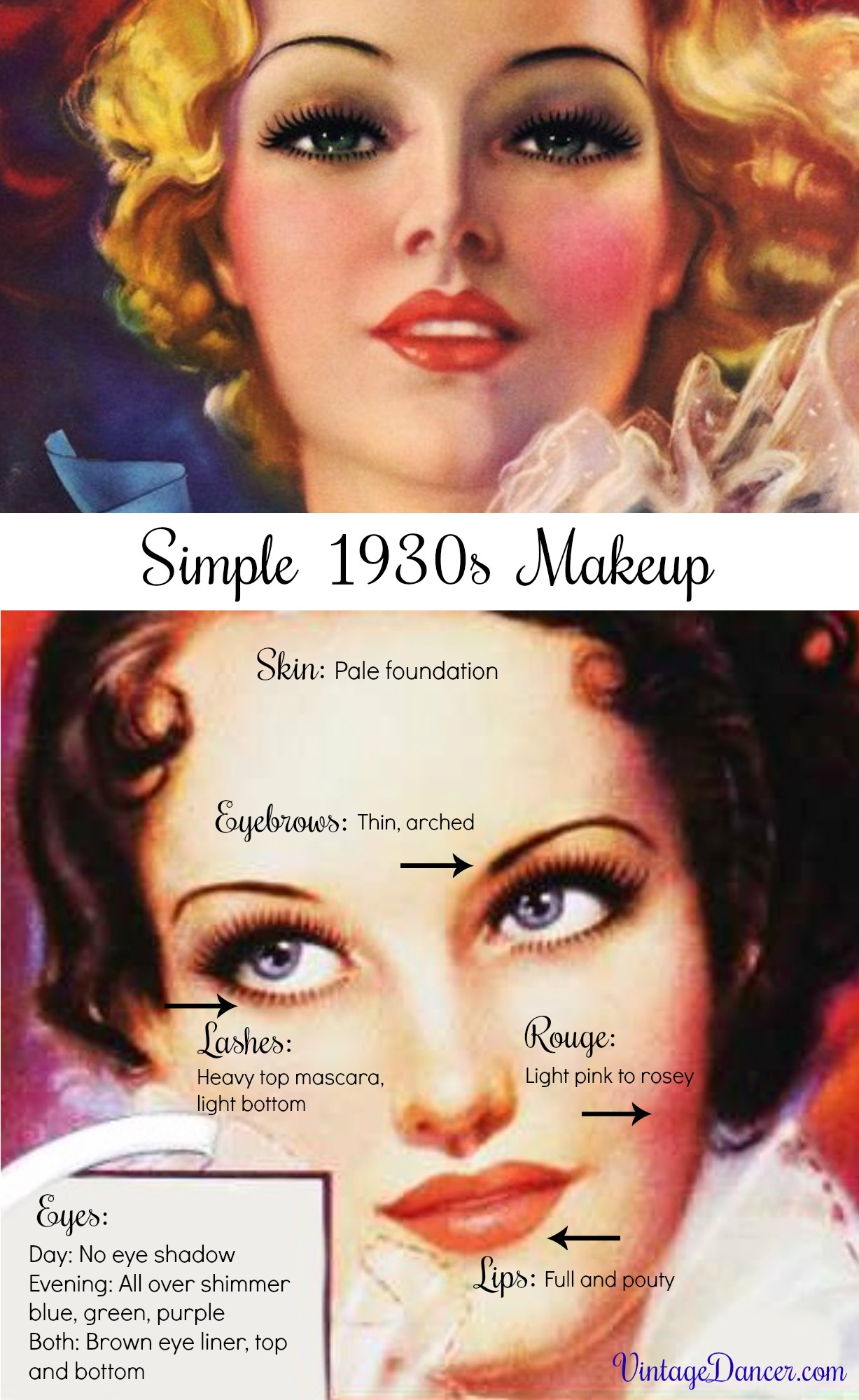 Makeup For Pale Skin Brown Eyes Simple Natural 1930s Makeup Guide