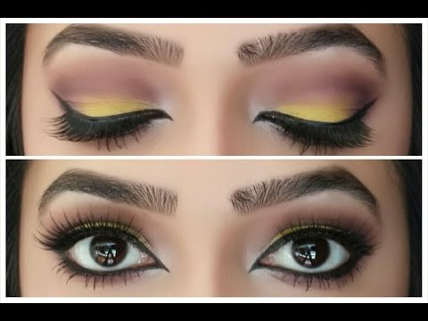 Makeup For Yellow Eyes Colourful Smokey Eye Tutorial Yellow Bh Eyes On The 60s Palette