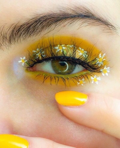 Makeup For Yellow Eyes Flower Eye Makeup Tumblr