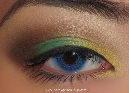 Makeup For Yellow Eyes Nerdy Girl Makeup Blog Archive Brown Green And Yellow Look