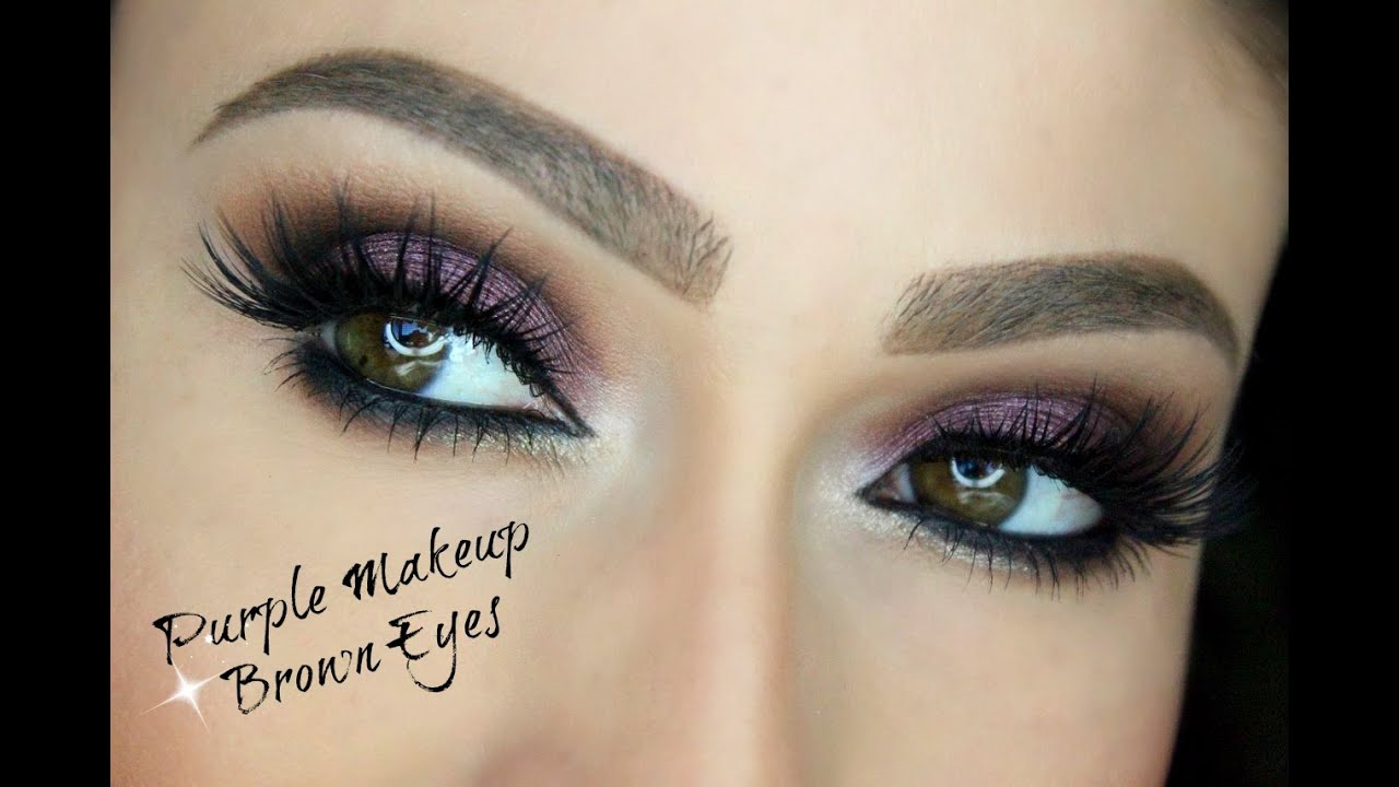 Makeup Ideas For Dark Brown Eyes Purple Makeup For Brown Eyes Eye Makeup Tutorial Youtube