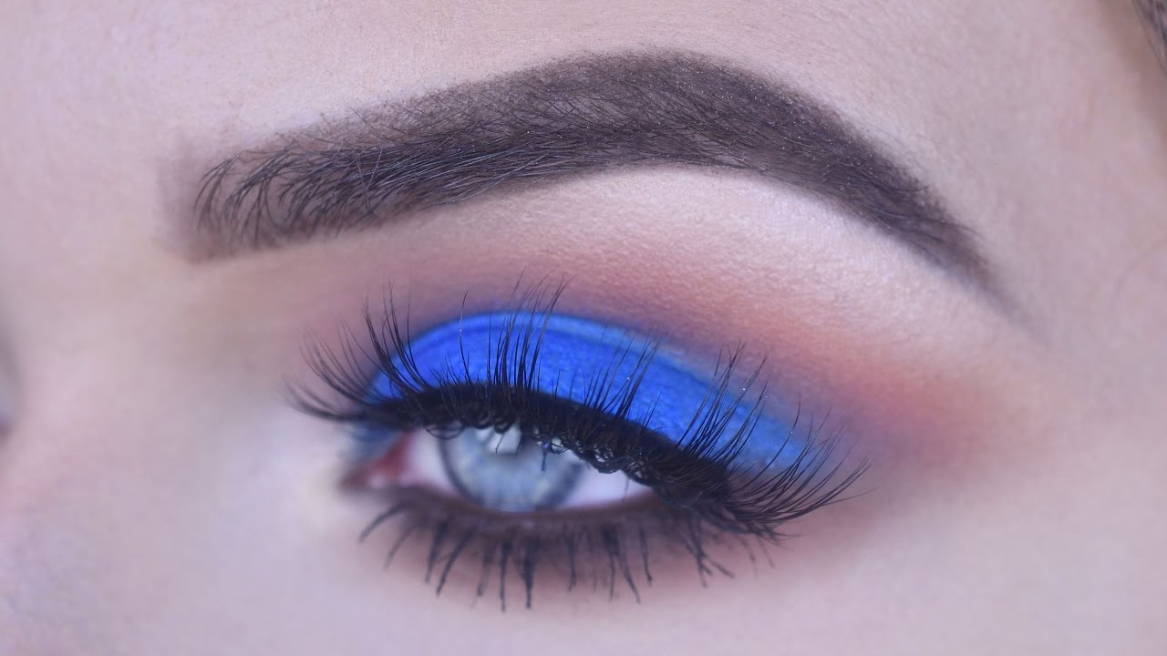 Makeup That Looks Good With Blue Eyes Wearable Blue Smokey Eye Eye Makeup For Brown Eyes Youtube