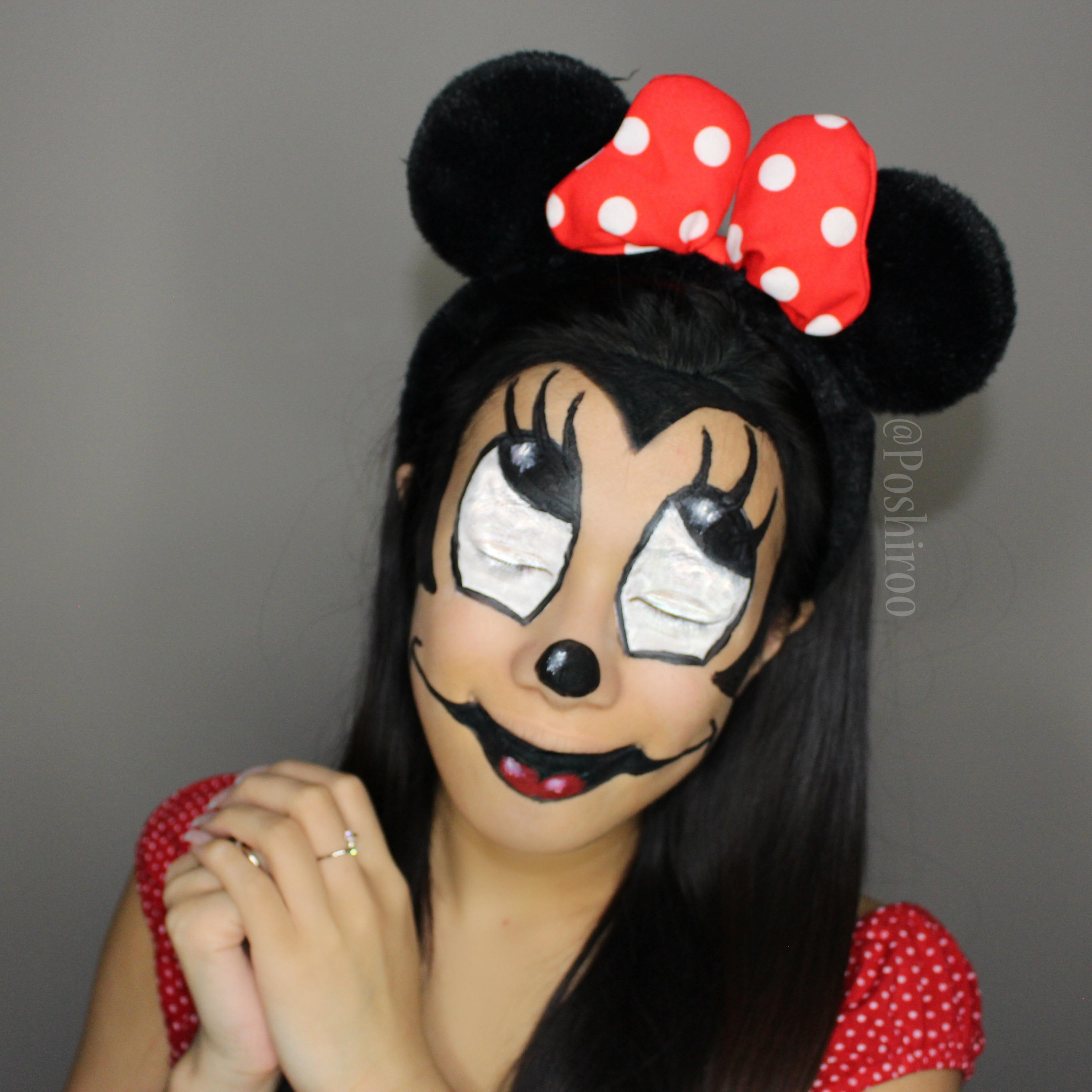 Minnie Mouse Eye Makeup Creepy Or Cute Minnie Mouse Halloween Makeup Imgur
