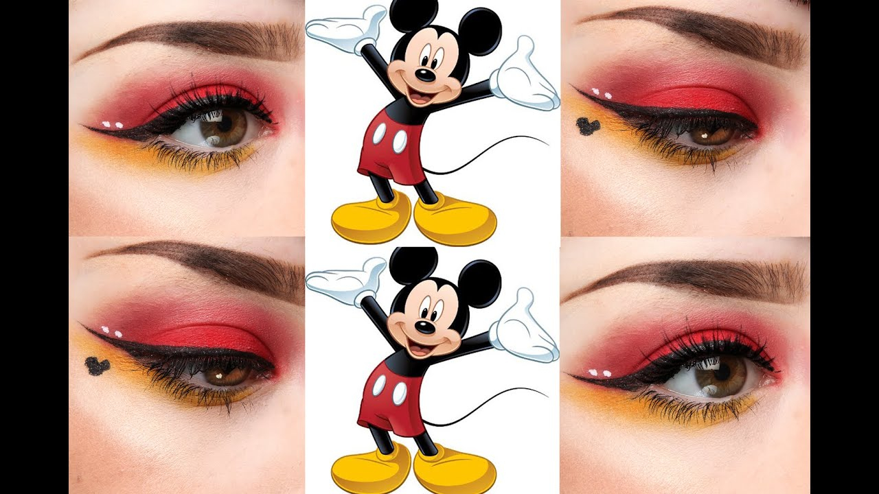 Minnie Mouse Eye Makeup Mickey Mouse Inspired Eye Makeup Youtube