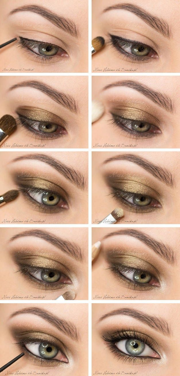 Natural Eye Makeup For Brown Eyes 10 Gold Smoky Eye Tutorials For Fall Pretty Designs