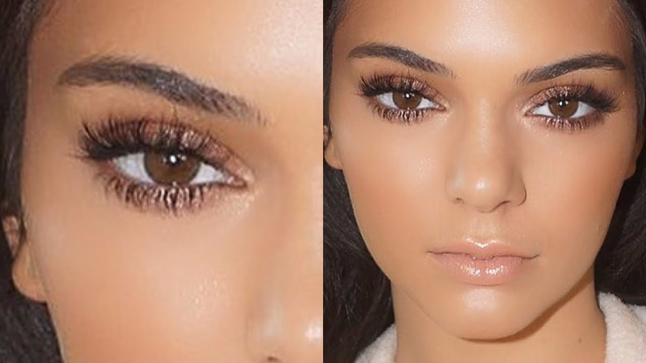 Natural Eye Makeup For Brown Eyes Kendall Jenner Natural Glowing Makeup Tutorial 2015 Youtube