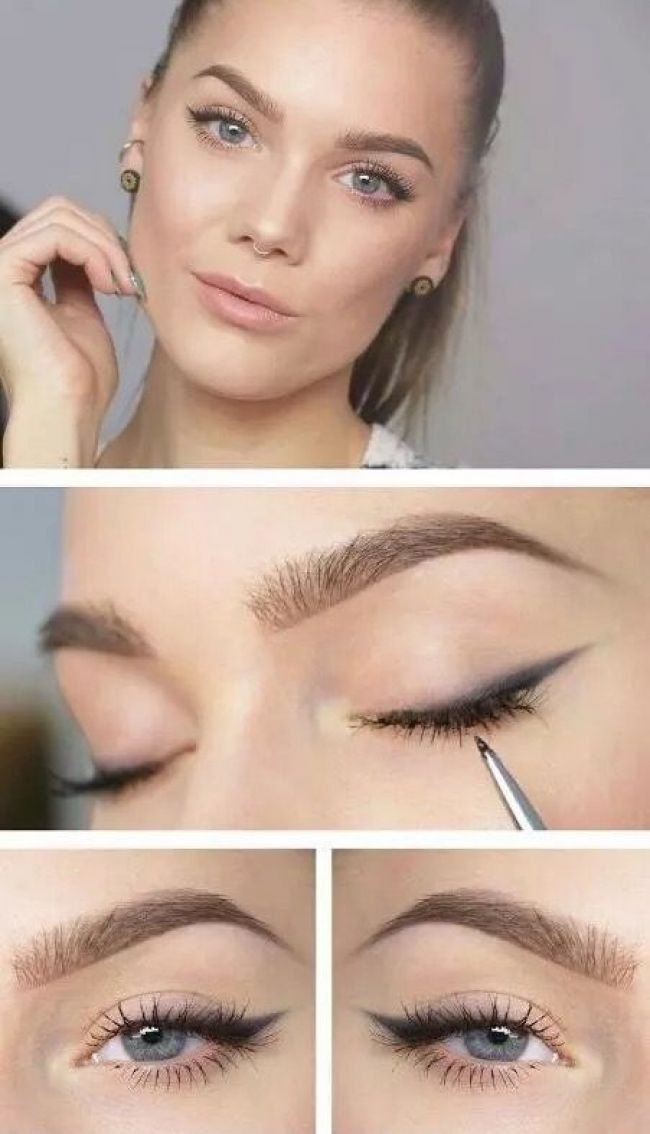 Natural Eye Makeup For Hooded Eyes Do This With Tape For Hooded Eyes Makeup In 2019 Pinterest