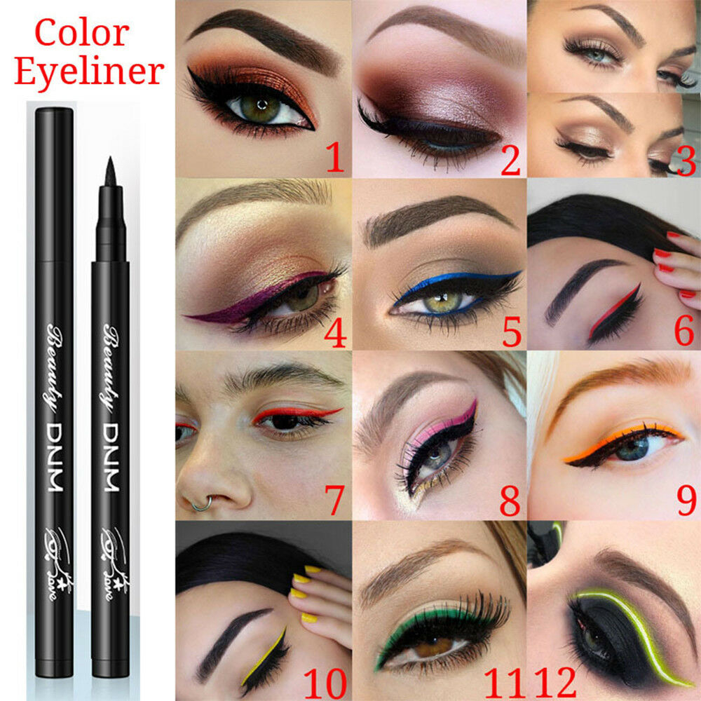 Party Eye Makeup 12color Matte Eyeliner Waterproof Liquid Long Lasting Eye Liner Pen