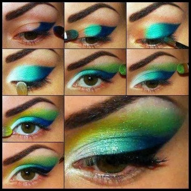 Peacock Inspired Eye Makeup Dramatic Peacock Inspired Eye Makeup Ideas