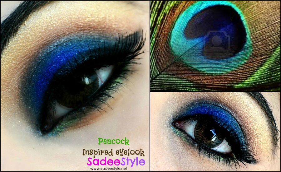 Peacock Inspired Eye Makeup Peacock Inspired Eye Makeup Look Sadeestyle Beauty Fashion Blog