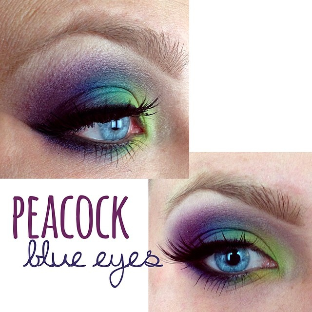 Peacock Inspired Eye Makeup Peacock Smokey Eye Makeup For Blue Eyes Tease And Makeup