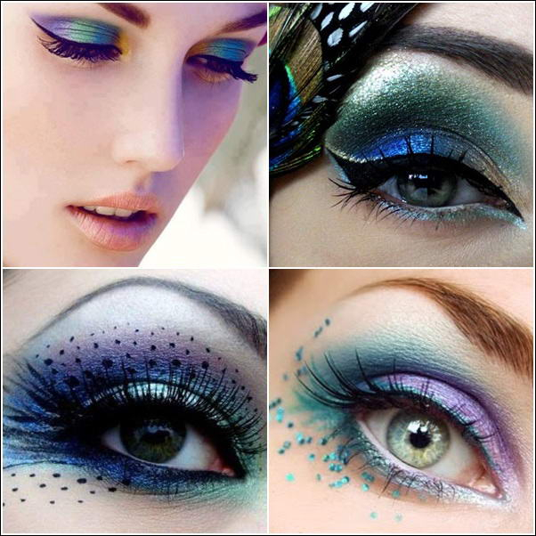 Peacock Inspired Eye Makeup Who Will Try Mesmerizing Peacock Inspired Eye Makeup