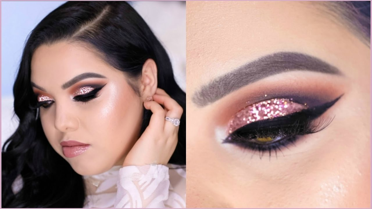 Prom Makeup Eyes Glitter Cut Crease Prom Makeup Tutorial Youtube