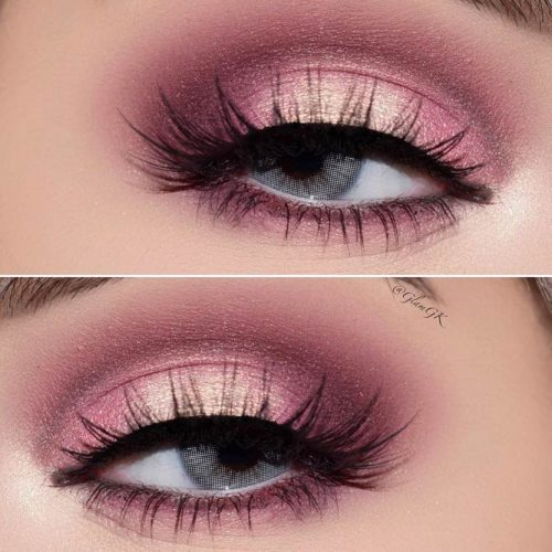 Purple Pink Eye Makeup 18 Stunning Eye Shadow Looks For Gorgeous Grey Eyes My Stylish Zoo