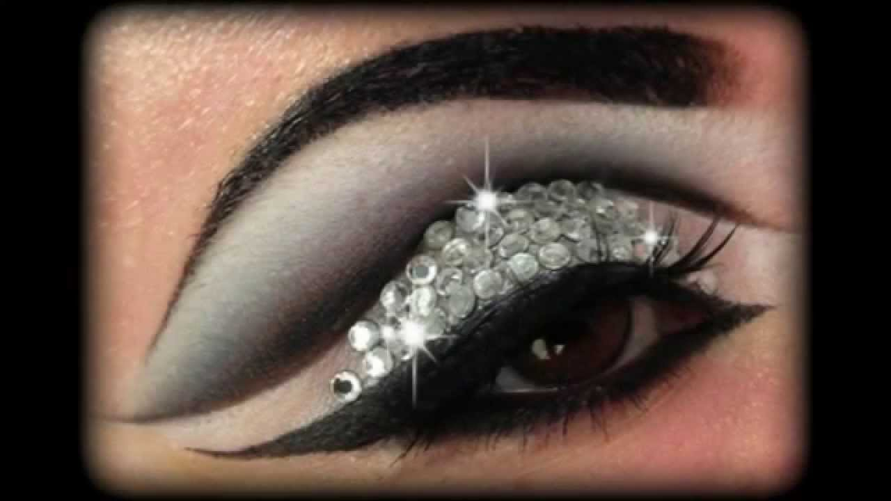 Rhinestones For Eyes Makeup Rihanna Diamonds Glitter Rhinestones Make Up Tutorial Youtube