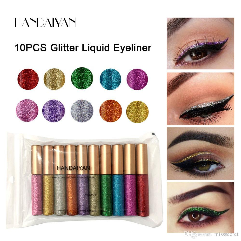 Shimmery Eye Makeup Liquid Eyeshadow Long Lasting Waterproof Liquid Glitter Eyeliner