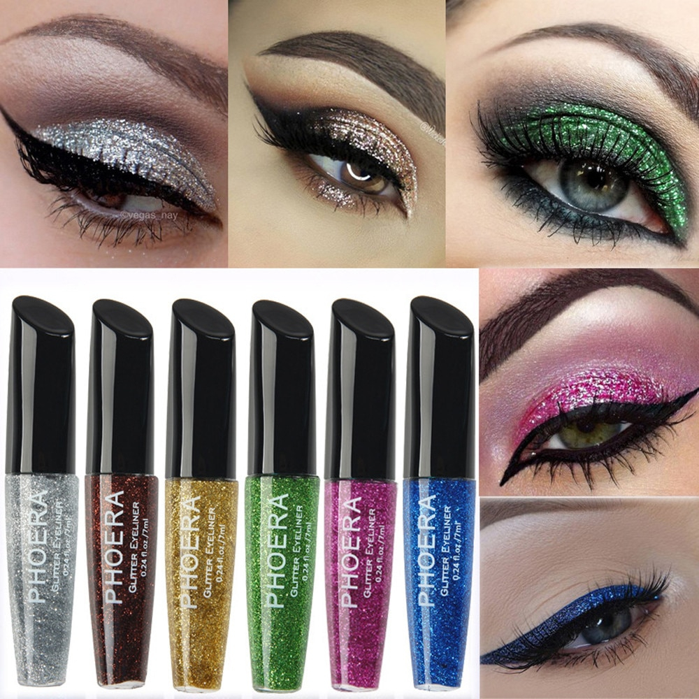 Shiny Eye Makeup Phoera Eye Shadow Makeup Palette 10 Color Makeup Metallic Shiny Eyes