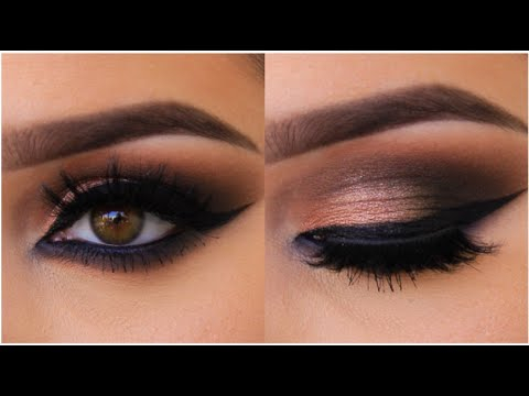 Simple But Cute Eye Makeup Bronze Smokey Cat Eye Tutorial Youtube