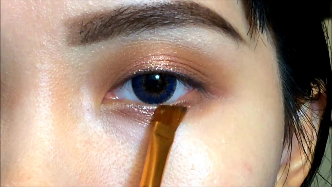 Simple Korean Eye Makeup Simple Glam Gold Glitter Makeup Tutorial Korean Youtube