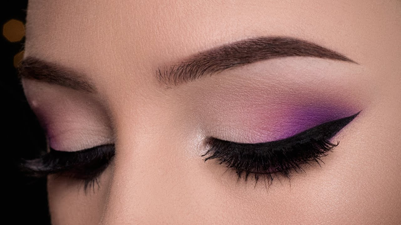 Simple Pink Eye Makeup Easy Purple Makeup Tutorial Youtube