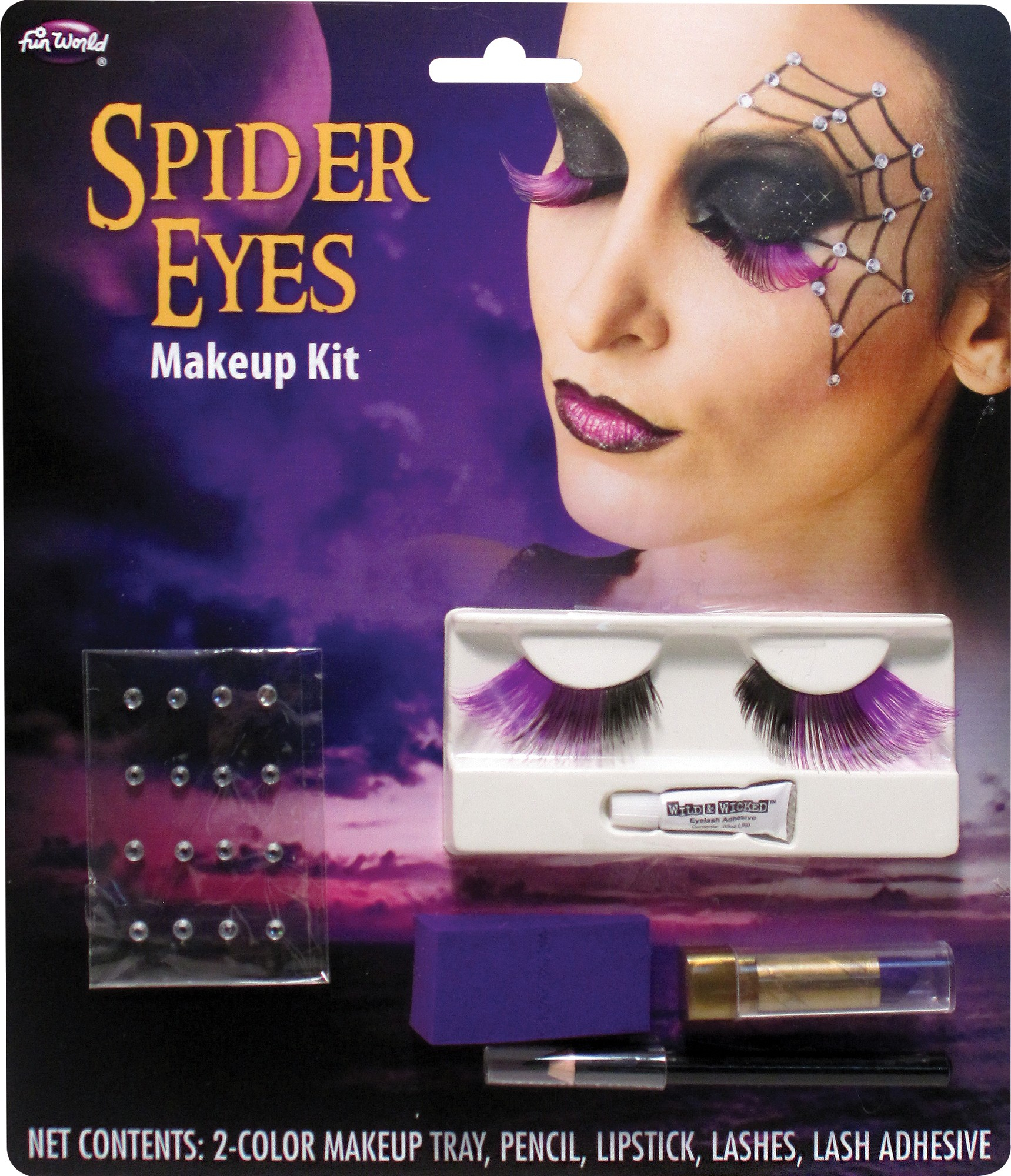 Spider Eye Makeup Spider Eye Lashes Makeup Kit Fun World 23168256799 Ebay