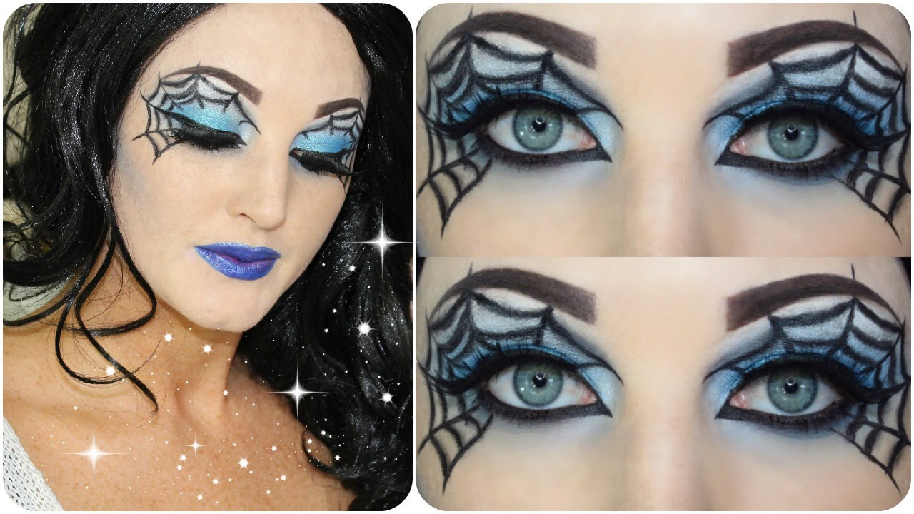 Spider Eye Makeup Spider Webb Eye Makeup Tutorial Halloween Nyx Cosmetics Youtube