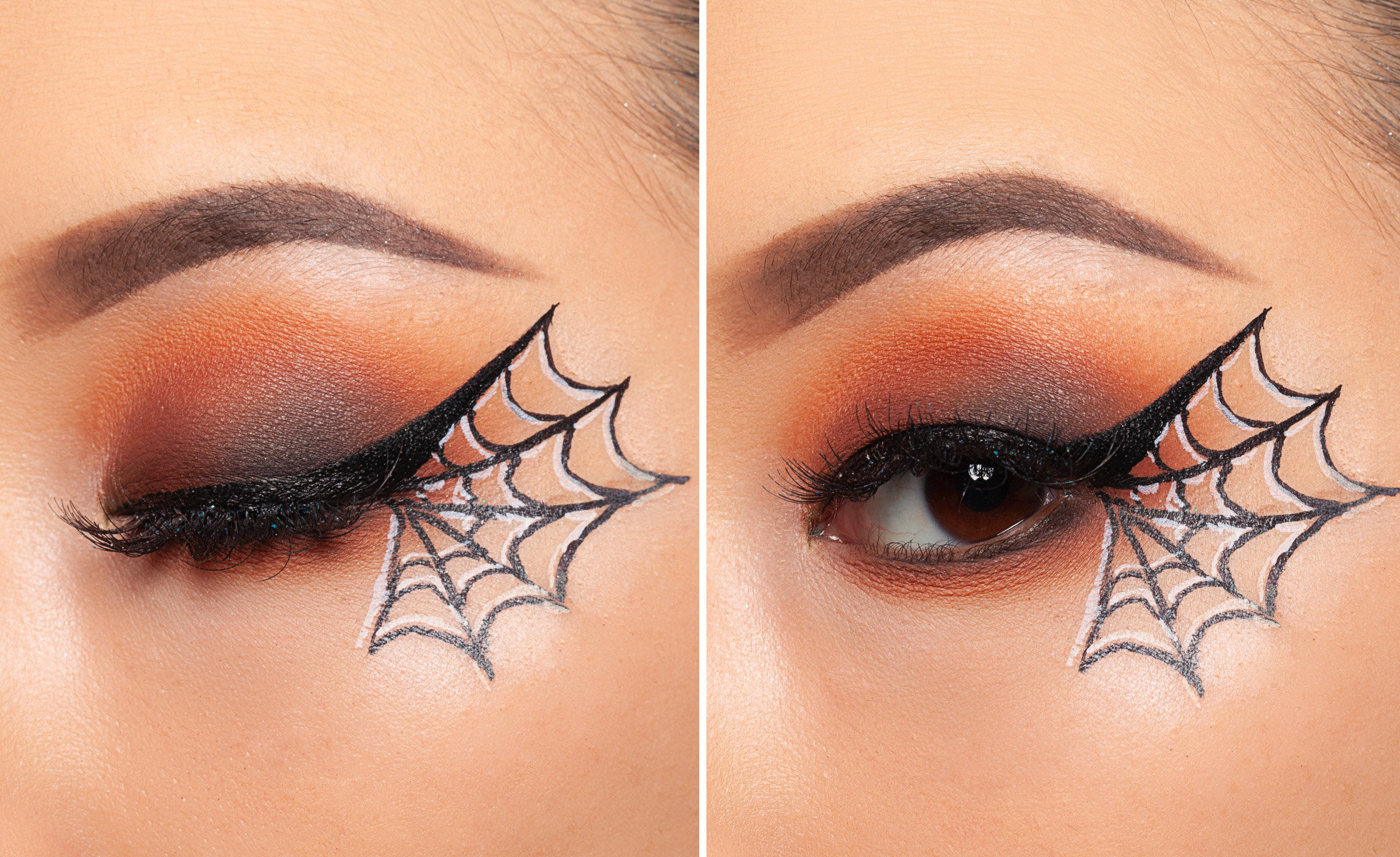 Spiderweb Eye Makeup Create 5 Last Minute Halloween Looks Using The Soft Glam Palette