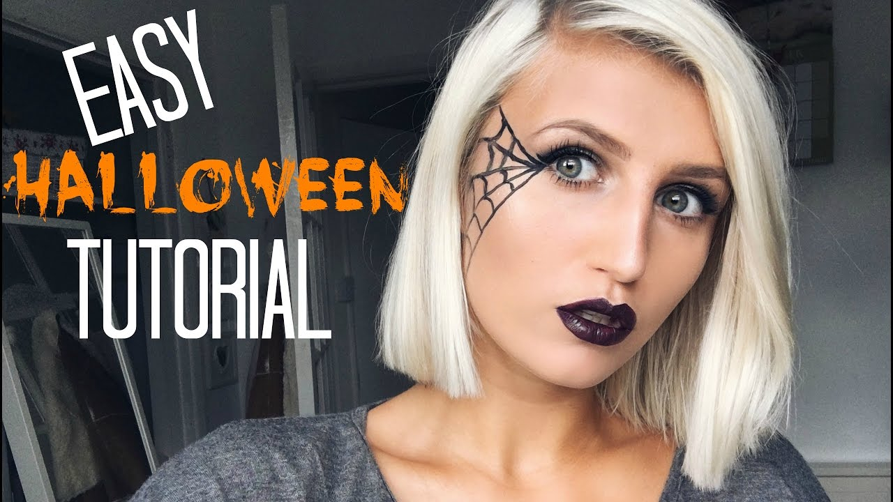 Spiderweb Eye Makeup Easy Last Minute Halloween Makeup Tutorial Spider Web Youtube
