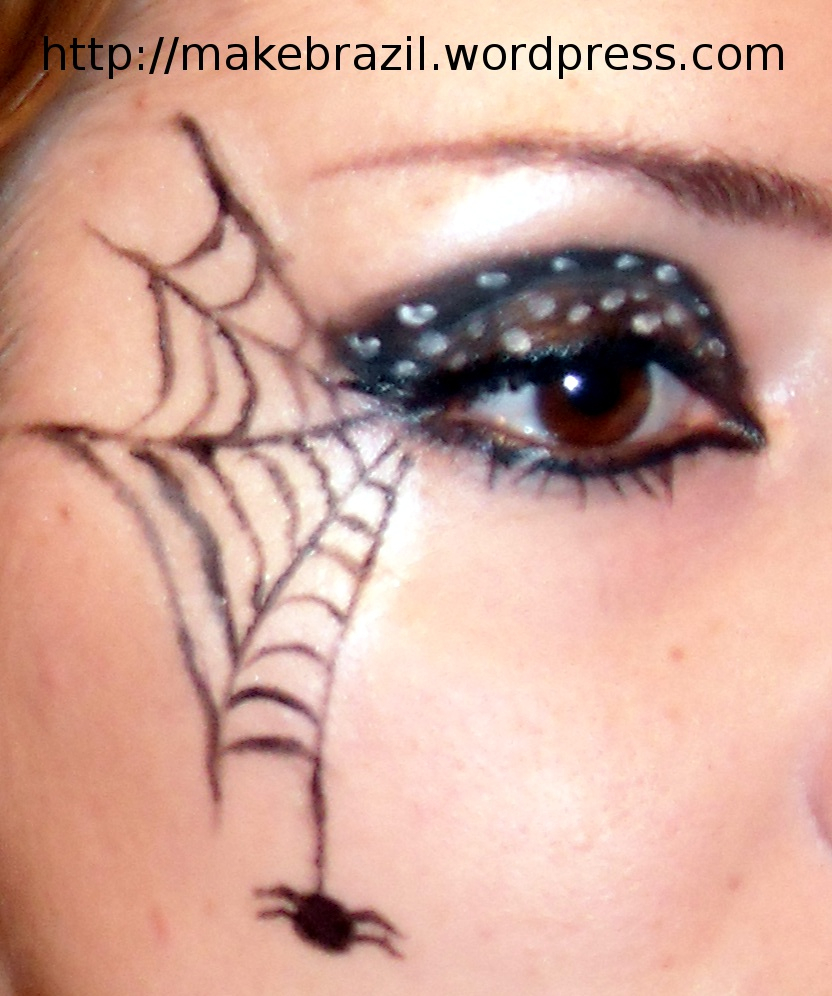 Spiderweb Eye Makeup Make Up Tutorial Spider Web For Halloween Makebrazils Blog