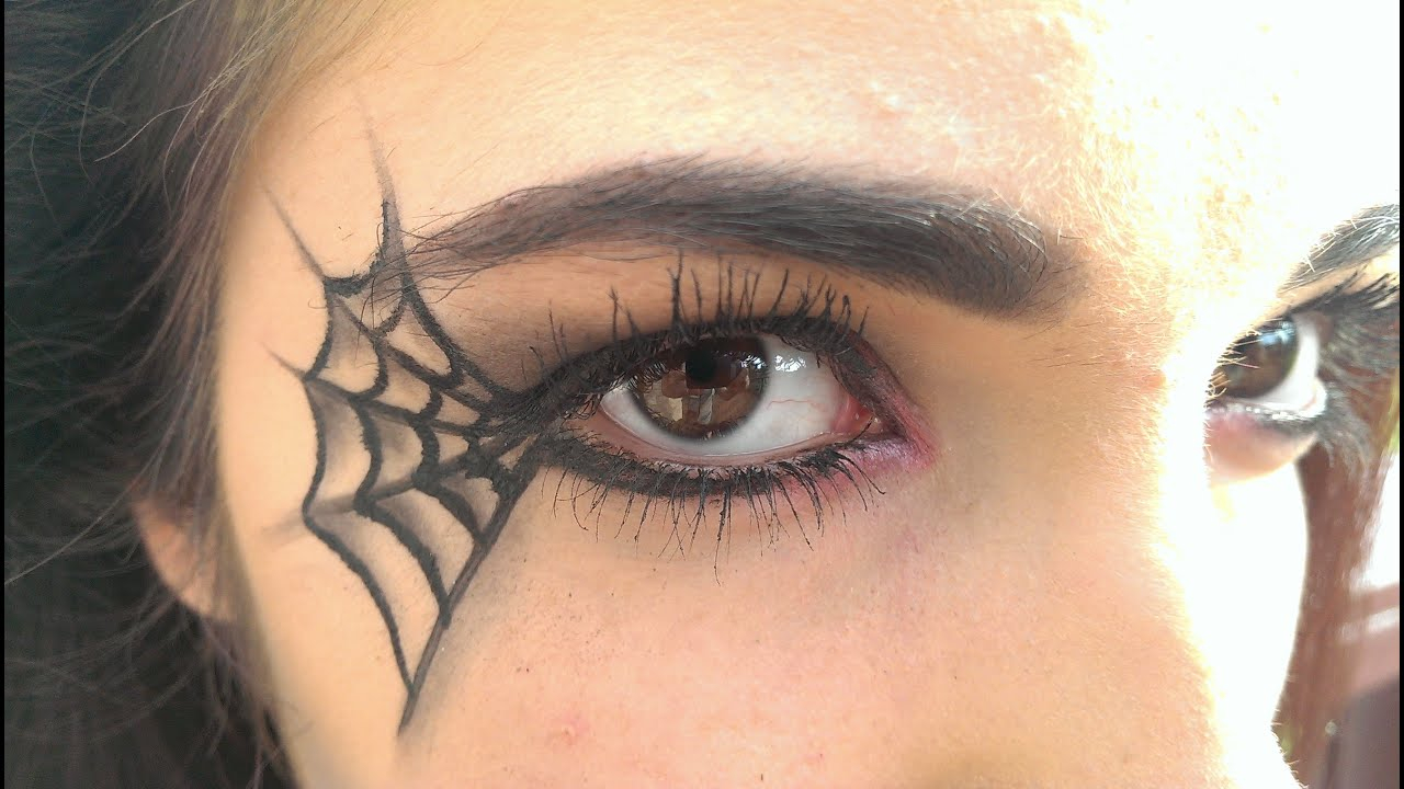 Spiderweb Eye Makeup Spider Web Makeup Youtube