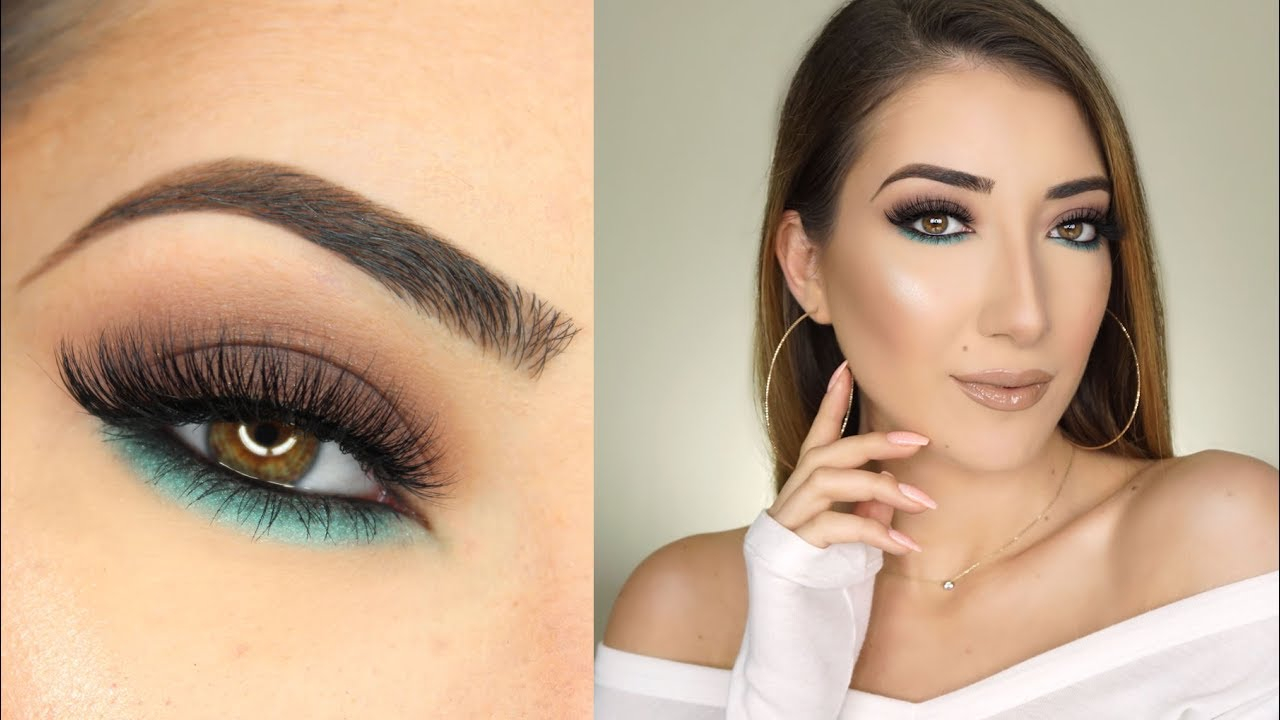 Turquoise Eye Makeup Brown And Turquoise Smokey Eye Makeup Tutorial Youtube