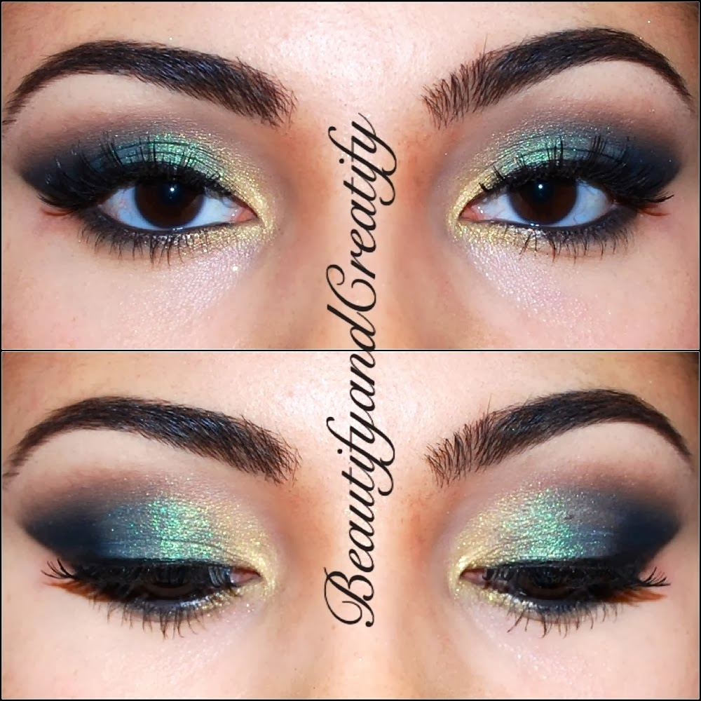 Turquoise Eye Makeup Shimmery Turquoise And Gold Holiday Makeup Tutorial