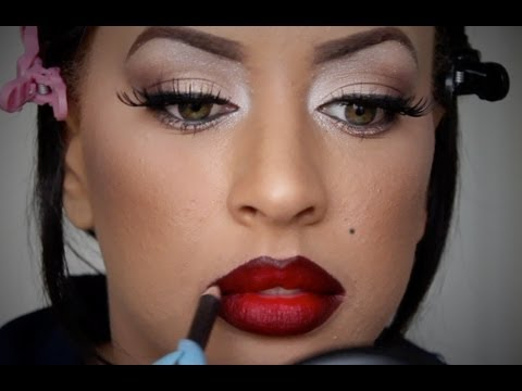 Vampy Eye Makeup Vampy Red Lips Sparkling Eyes For Fall Makeup Tutorial Youtube