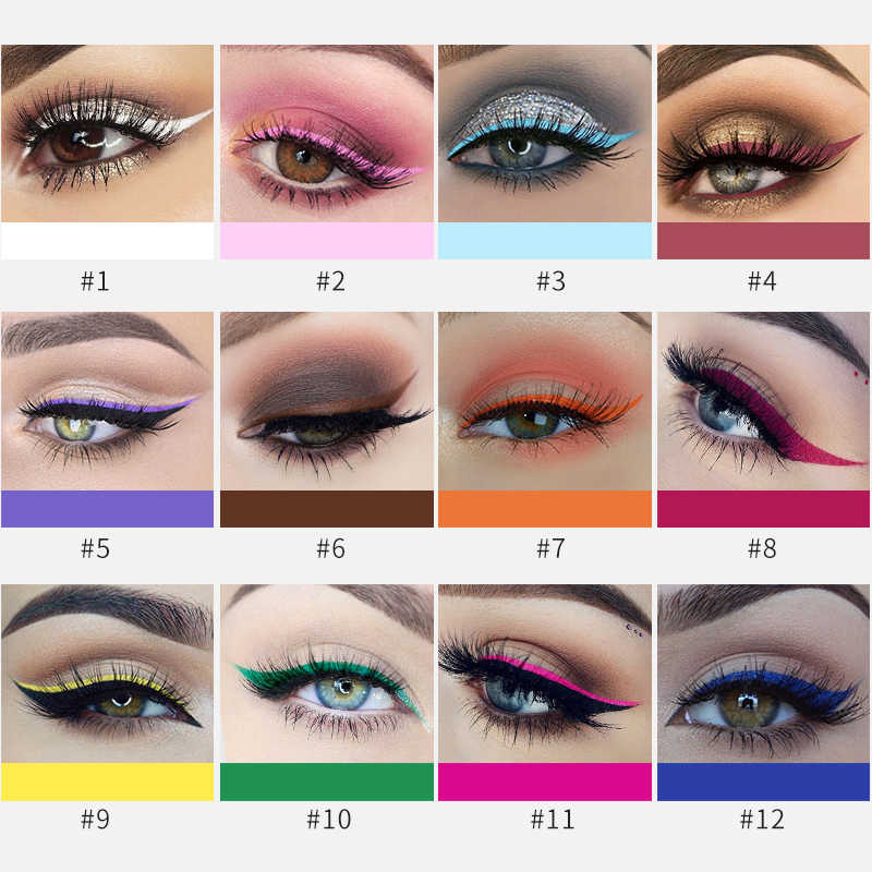 White And Pink Eye Makeup Detail Feedback Questions About 12pcsset Handaiyan Matte Eyeliner