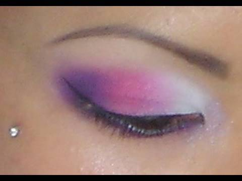 White And Pink Eye Makeup Matte White Pink Purple Eyeshadow Tutorial Youtube