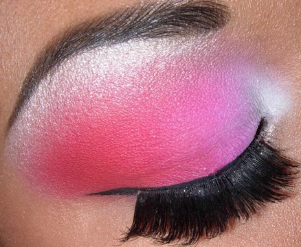 White And Pink Eye Makeup White Hot Pink And Red Pink Bold Eyeshadow Combo Tutorial Youtube