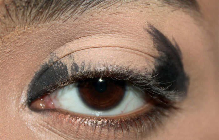 White Corner Eye Makeup Black And White Eye Makeup Step Step Tutorial With Pictures