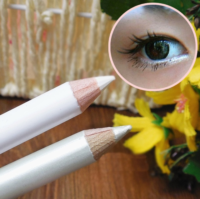 White Corner Eye Makeup Matte Shimmer Pigment Sparkly Makeup Highlighter White Eyeshadow