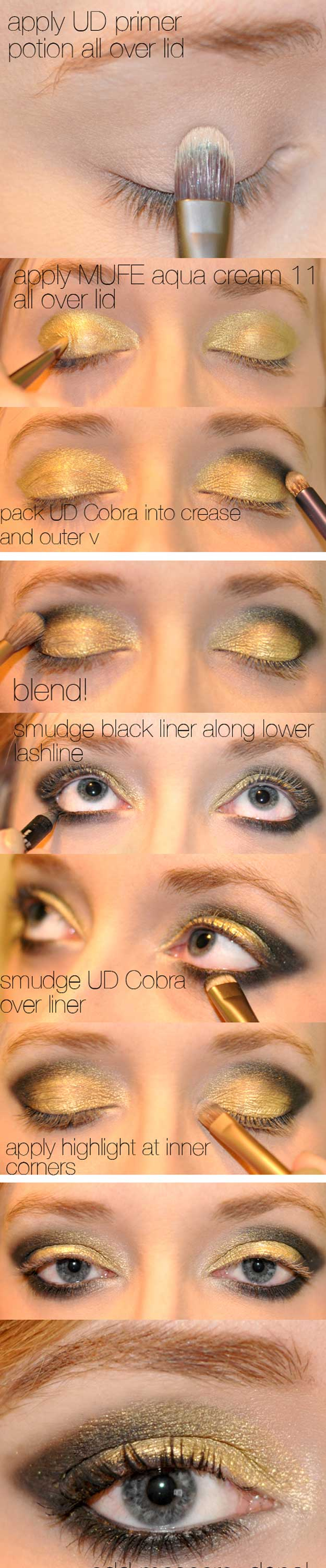 Yellow And Black Eye Makeup 35 Glitter Eye Makeup Tutorials The Goddess